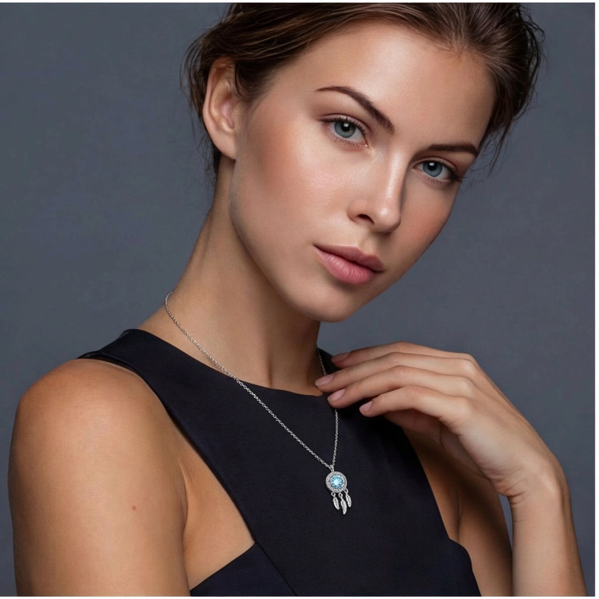 Silver Dream Catcher Necklace