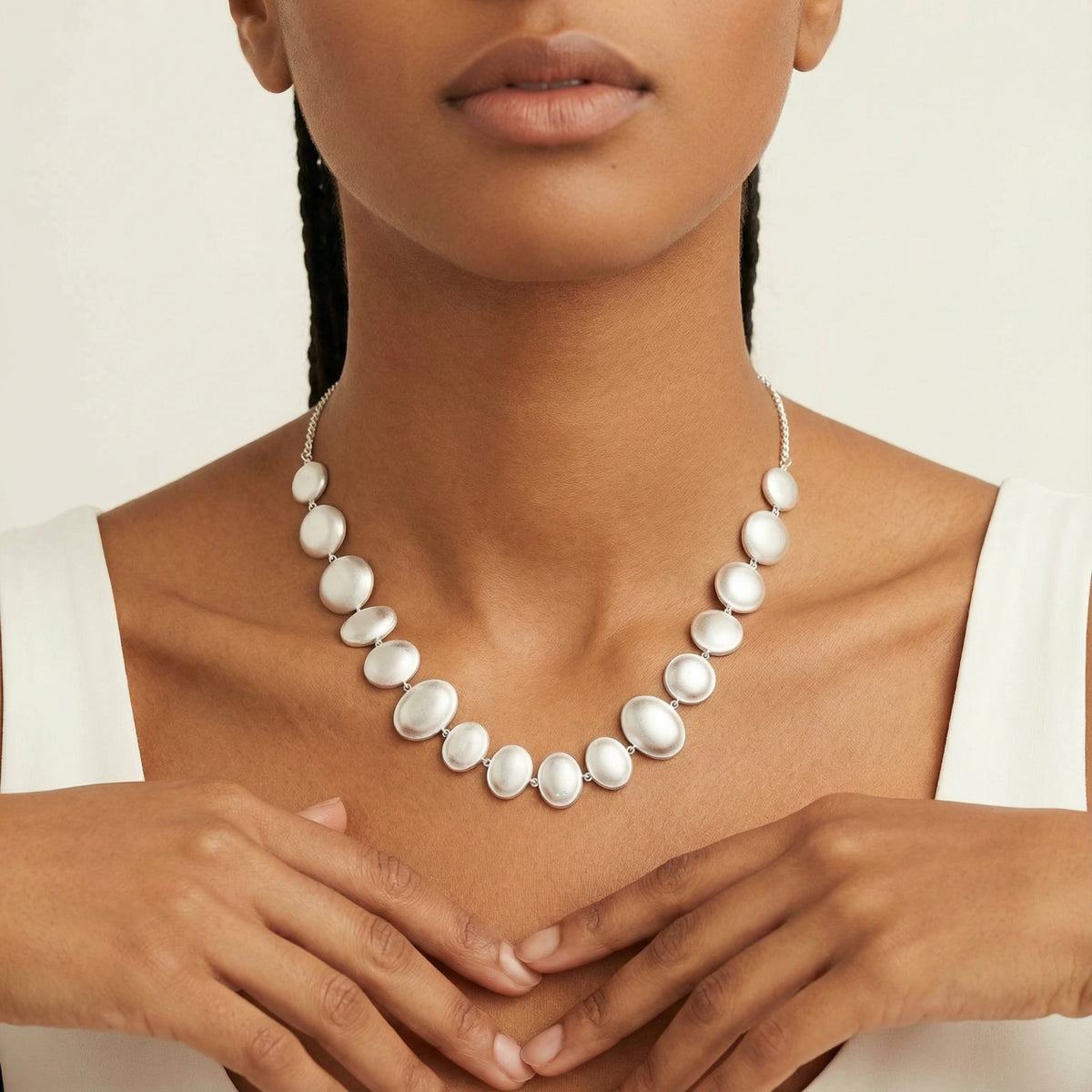 Pearl Moon Bubbles Arc Necklace