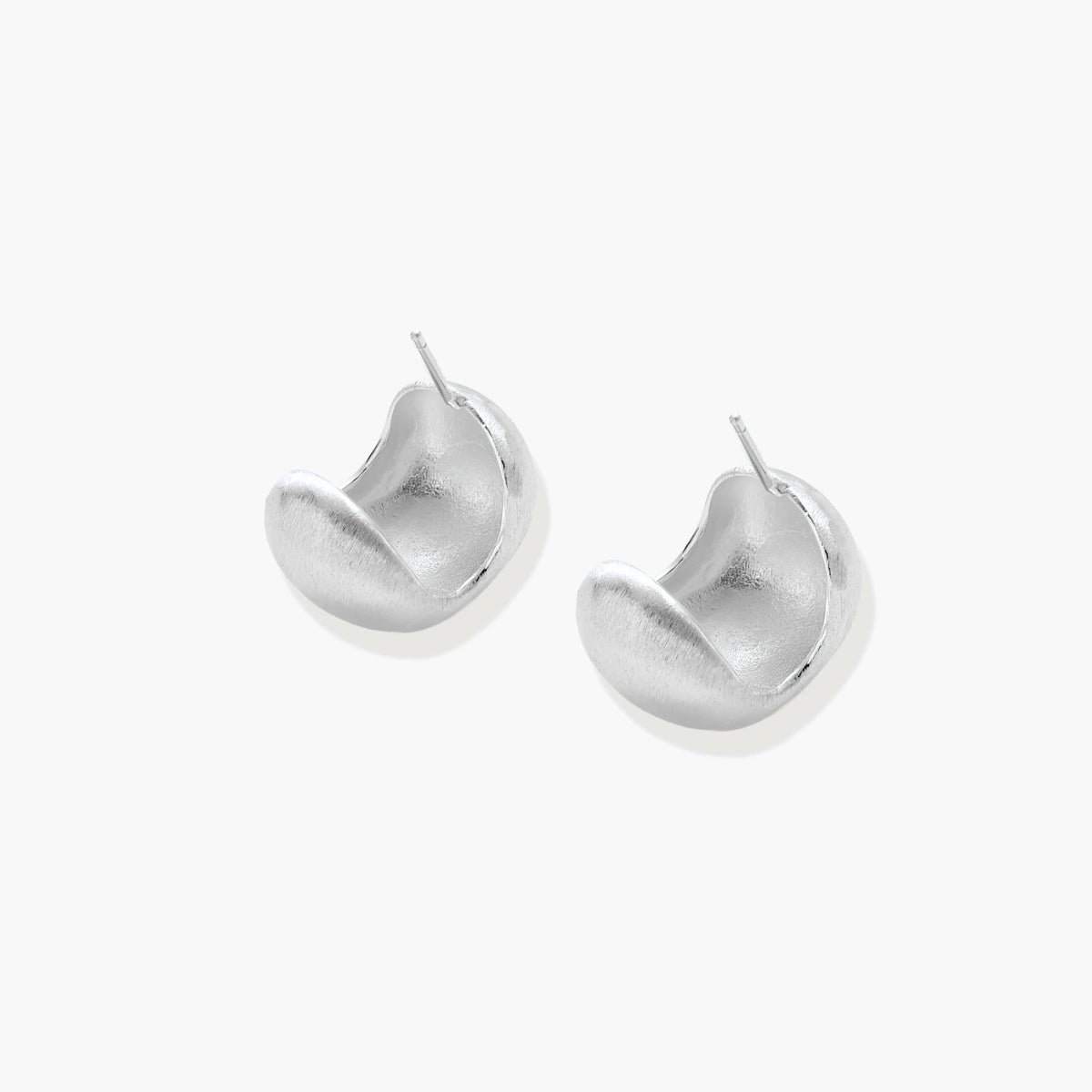 Smooth Silver Pillow Studs
