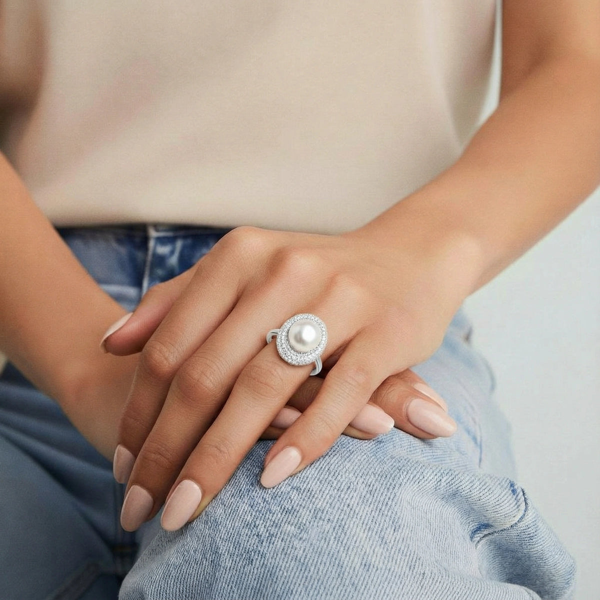 Pearl Dimension Ring