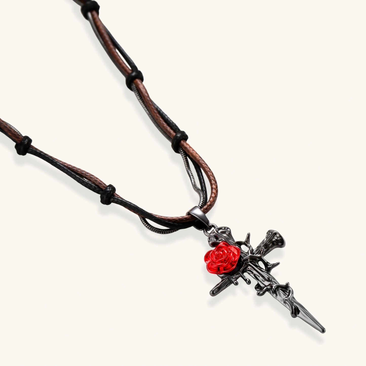 Thorned Rose Cross Set