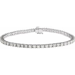 4 CTW Lab-Grown Diamond Line 7 1/4" Bracelet