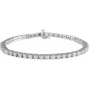 5 CTW Lab-Grown Diamond Line 7 1/4" Bracelet