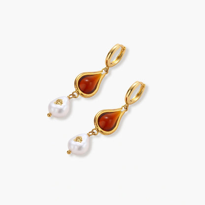 Amber Pearl Tear Drops