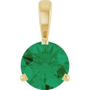 Lab-Grown Emerald Pendant