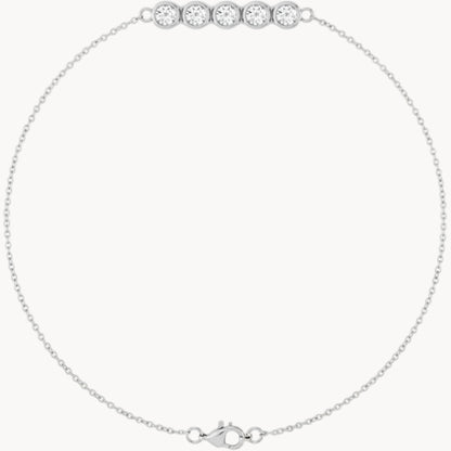LG Diamond Five-Stone Line Bracelet