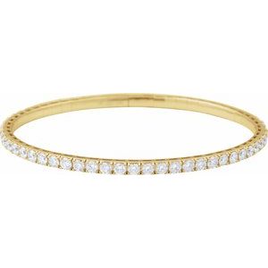5 CTW Lab-Grown Diamond Flexible Bangle 7" Bracelet