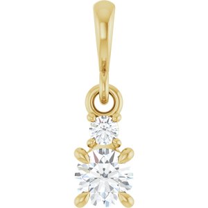 .03 CTW Lab-Grown Diamond & Natural Diamond Pendant