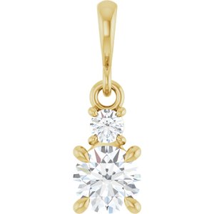 .06 CTW Lab-Grown Diamond & Natural Diamond Pendant
