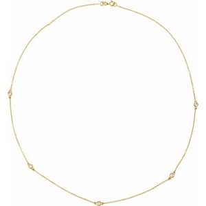 1 CTW Lab-Grown Diamond 5-Station 18" Necklace