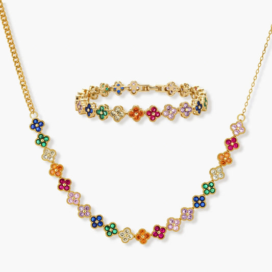 Rainbow Clovers Jewelry Set