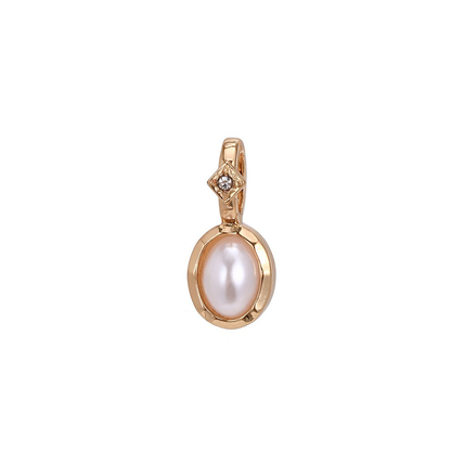 Gold geometric oval inlaid birthstone gemstone necklace