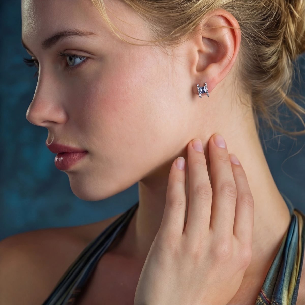 Rainbow Fire Sparkling Studs