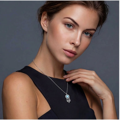 Silver Dream Catcher Necklace