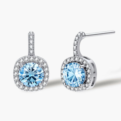 Blue Sparkle Drops Earrings