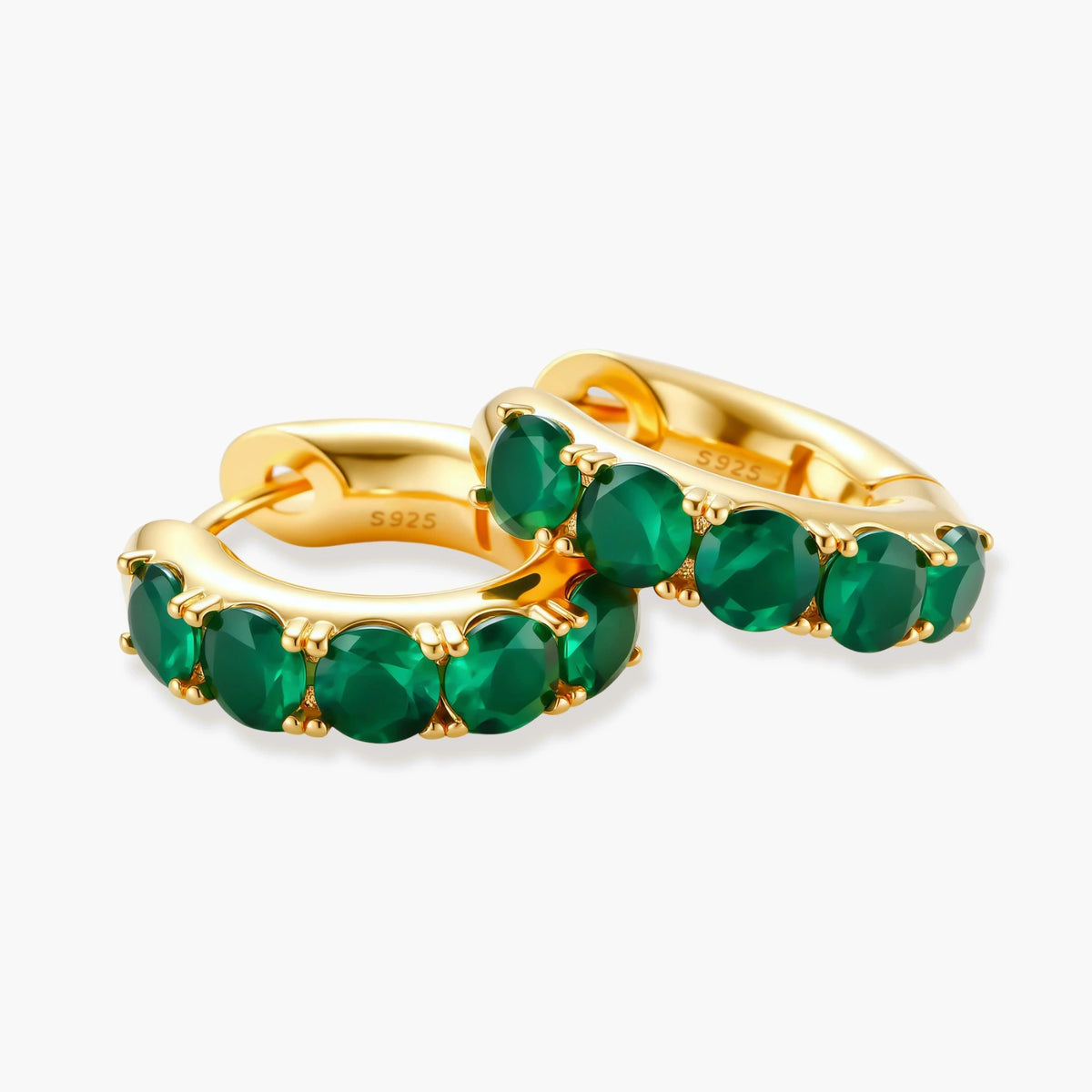 Emerald Forest Huggie Hoops
