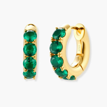 Emerald Forest Huggie Hoops