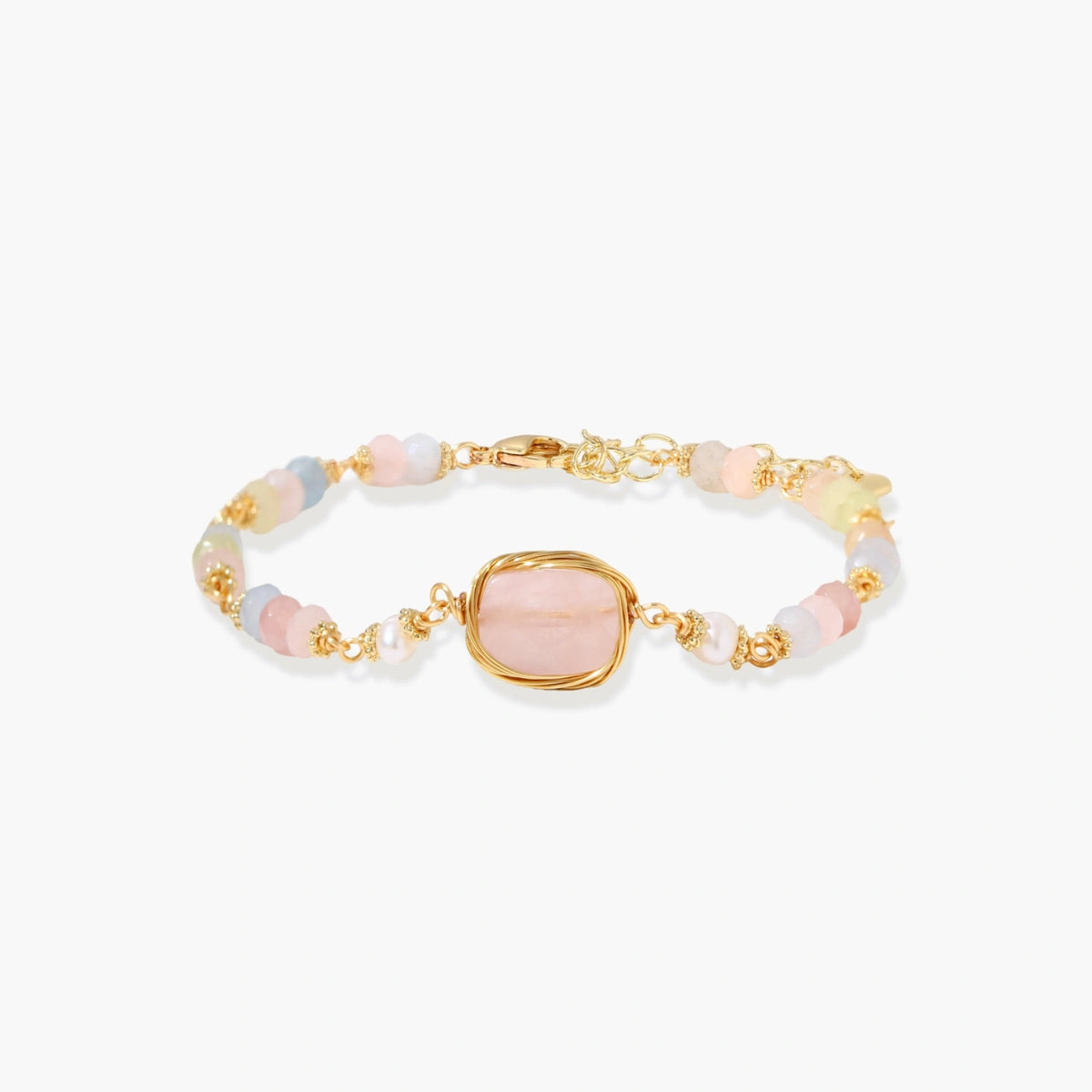 Pastel Rose Quartz  Bracelet