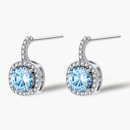 Blue Sparkle Drops Earrings
