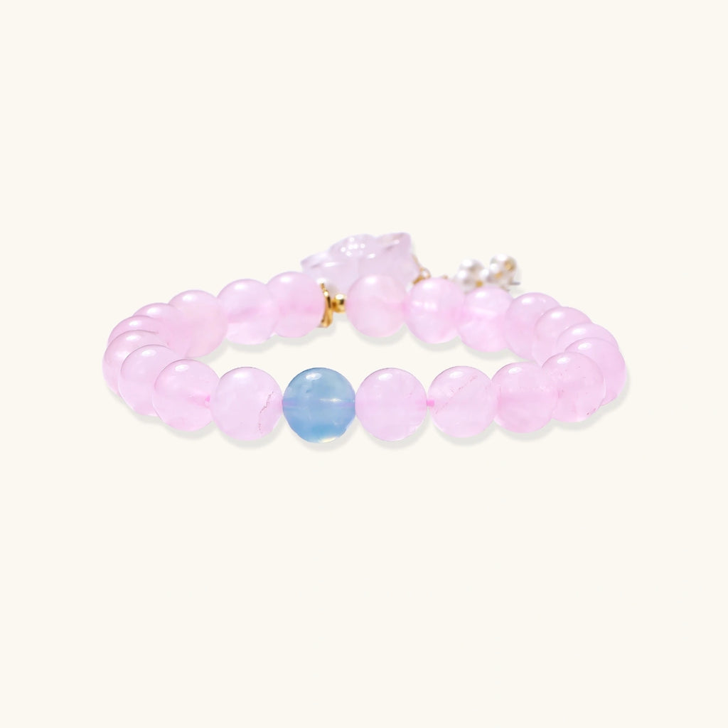 Rose Quartz Pearl Bracelet