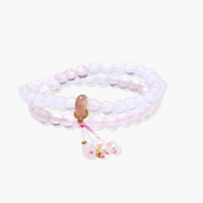Lavender Radiance Pearls Bracelet