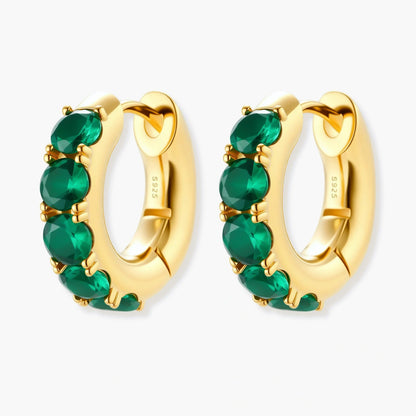 Emerald Forest Huggie Hoops