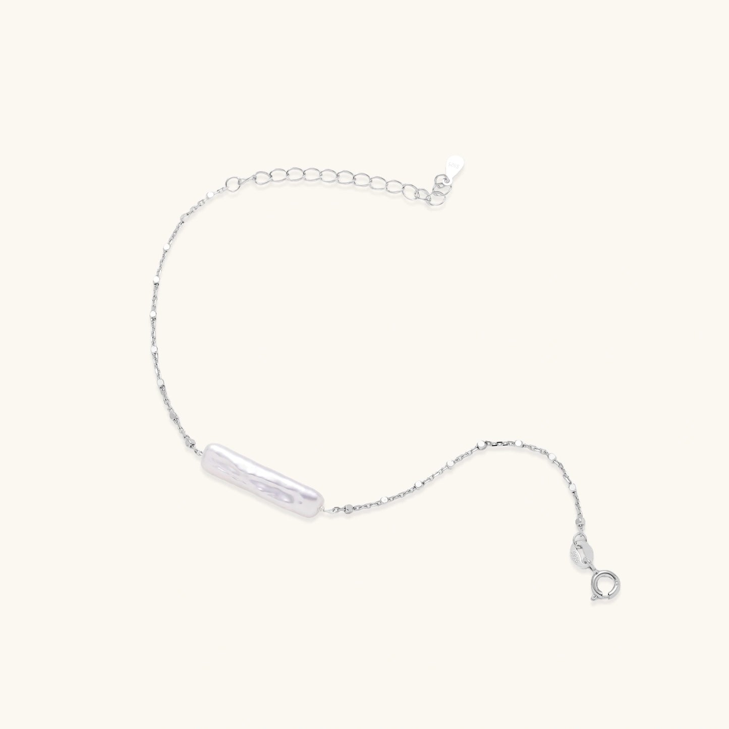 Baroque Pearl Chain Bracelet