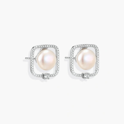 Framed Pearl Studs