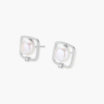 Framed Pearl Studs