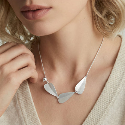 Silver Leaves Necklace