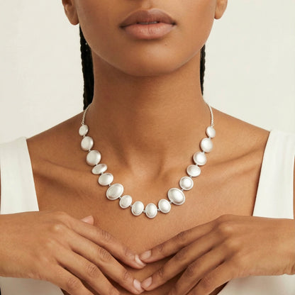 Pearl Moon Bubbles Arc Necklace