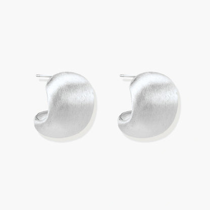 Smooth Silver Pillow Studs
