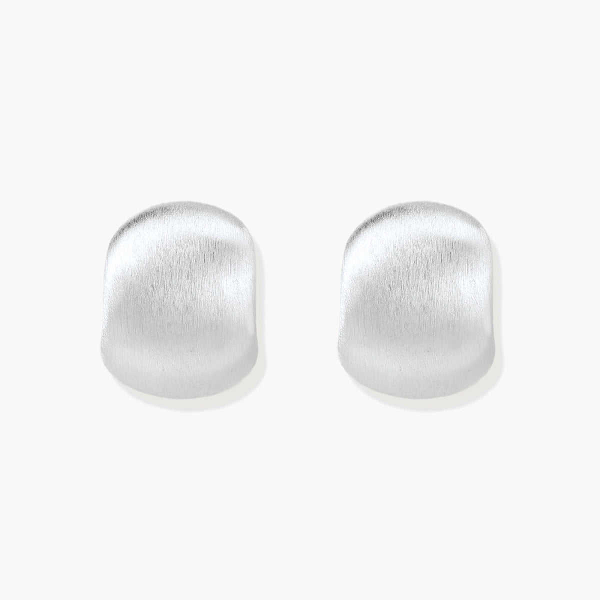 Smooth Silver Pillow Studs
