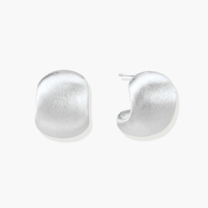 Smooth Silver Pillow Studs