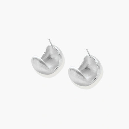Smooth Silver Pillow Studs