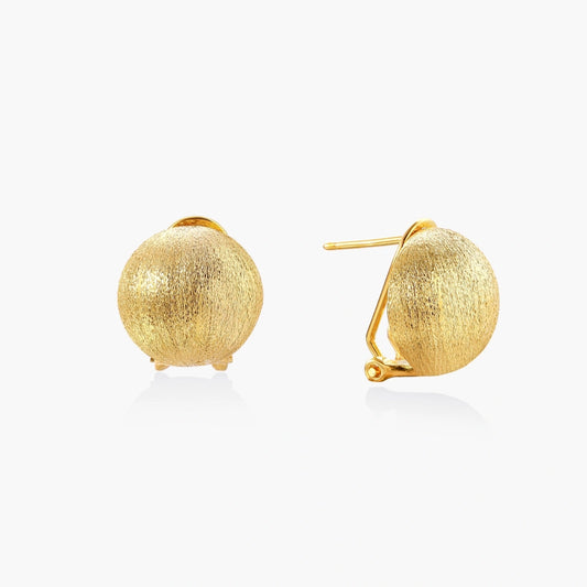 Solar Gold Dome Earrings