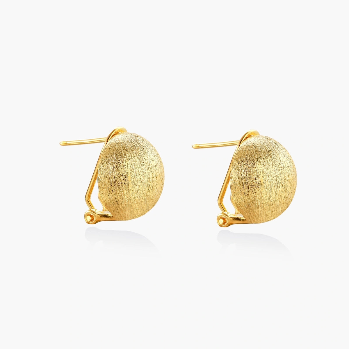 Solar Gold Dome Earrings