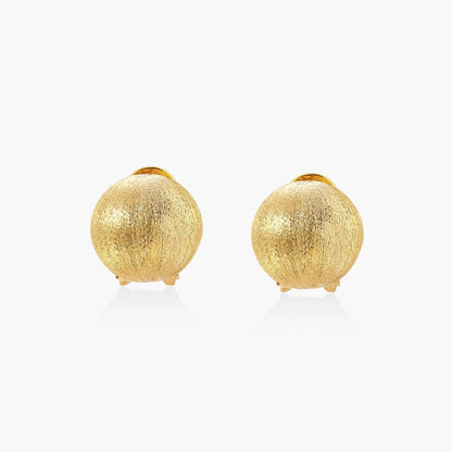 Solar Gold Dome Earrings