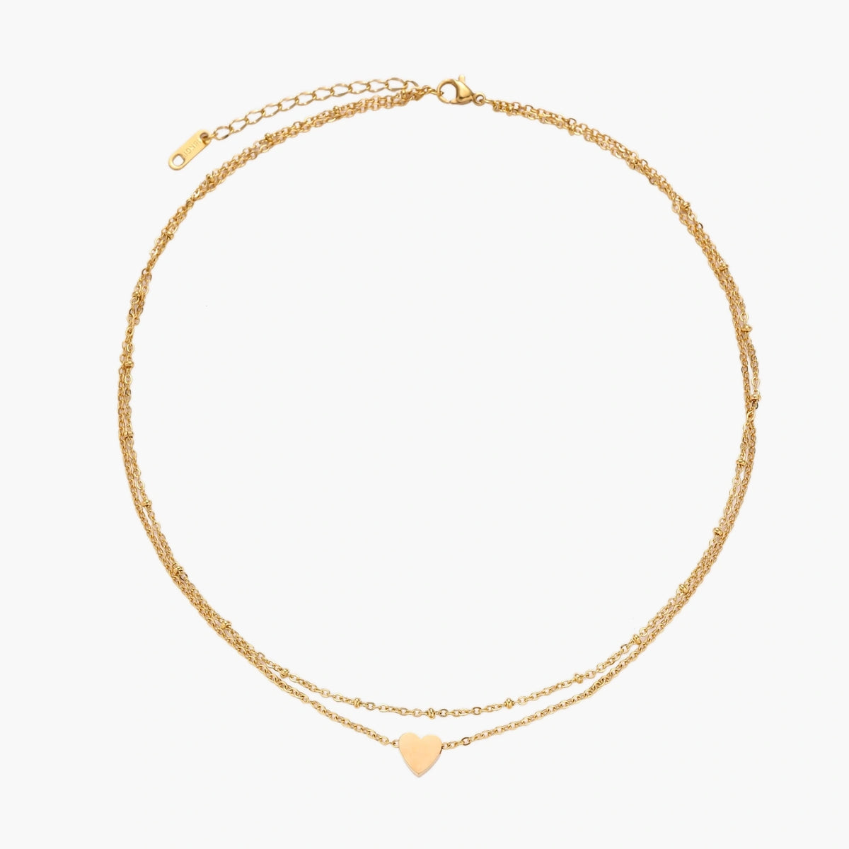 Gold Mini Heart Layered Necklace