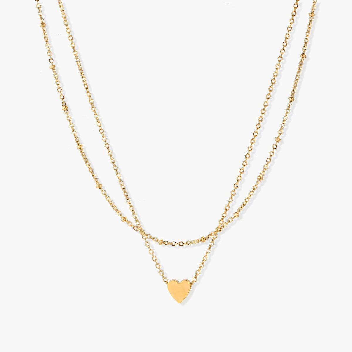 Gold Mini Heart Layered Necklace