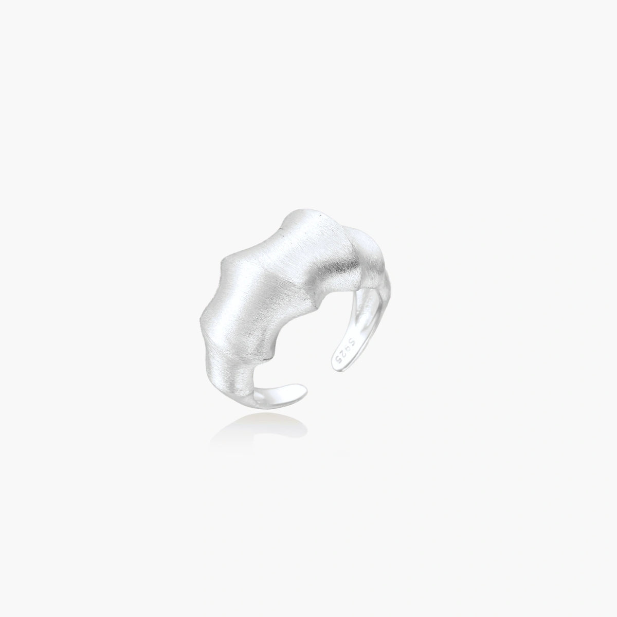 Textured Moonlight Ring