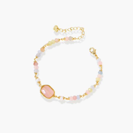 Pastel Rose Quartz  Bracelet