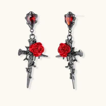 Thorned Rose Cross Set