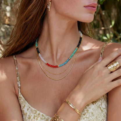 Gold In Rainbows Layered Necklace