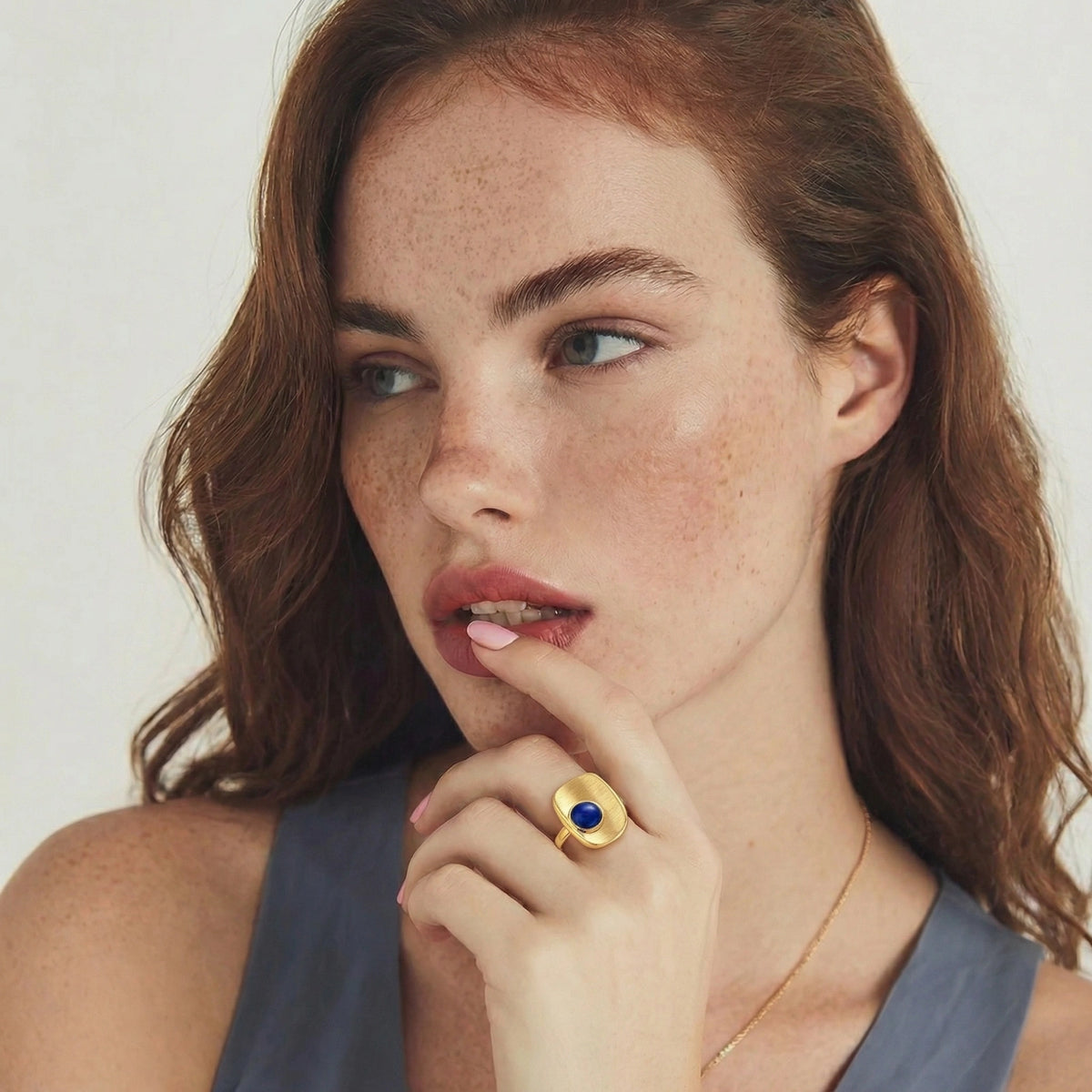 Lapis Statement Ring