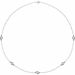 1 CTW Lab-Grown Diamond 5-Station 18" Necklace