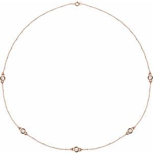 1 CTW Lab-Grown Diamond 5-Station 18" Necklace