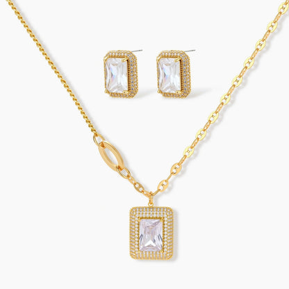 Flattering Sparkle Cubes Jewelry Set