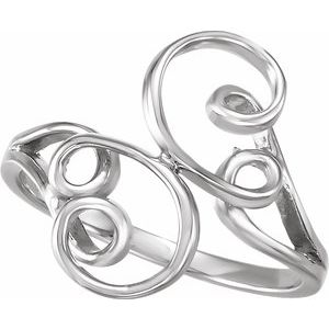 14K White Gold Freeform Ring