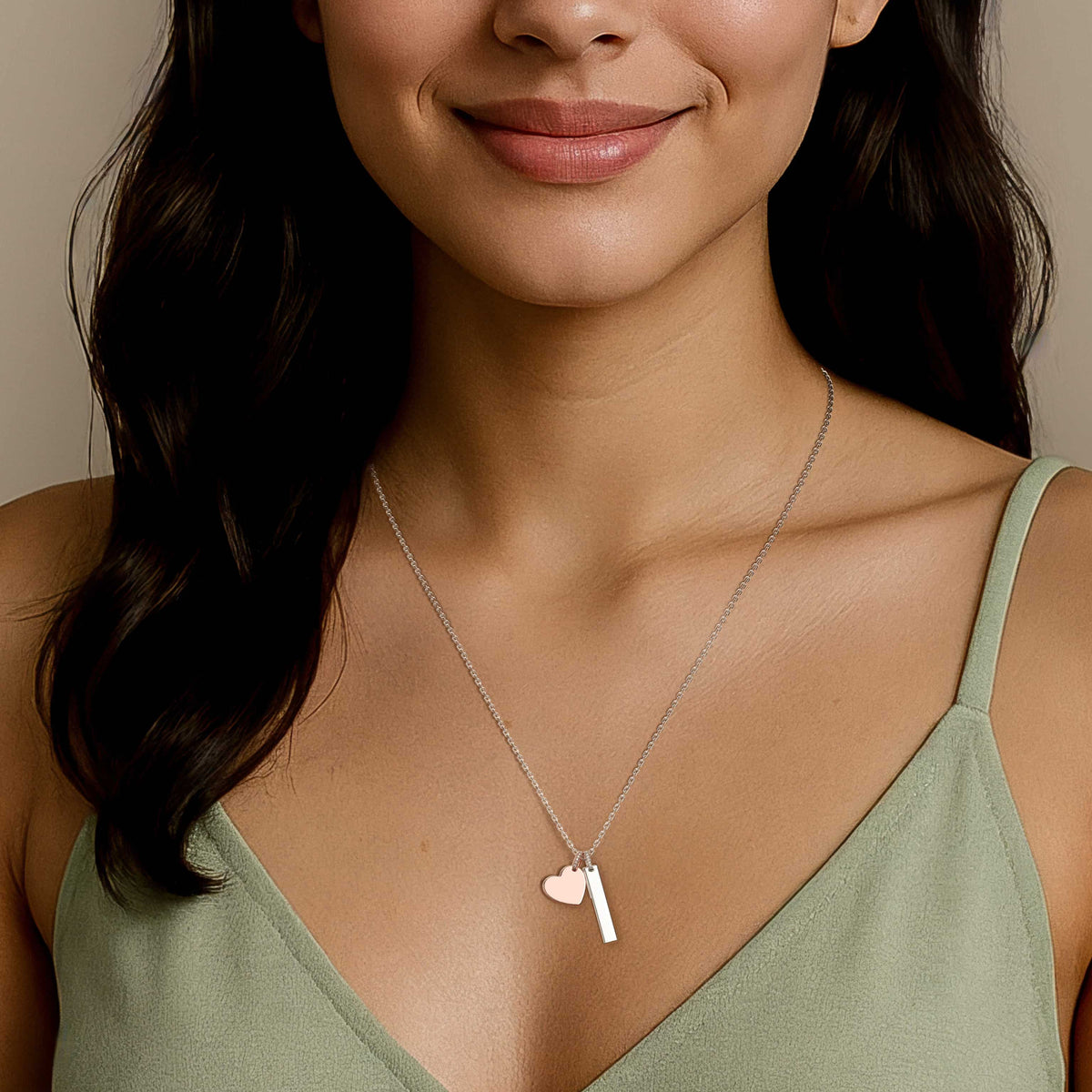 Heart Engravable Pendant Silver SP003